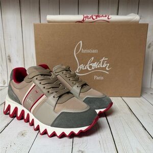 Christian Louboutin Nastroshark Lace-Up Multicolored Sneakers Sz 37 / 7